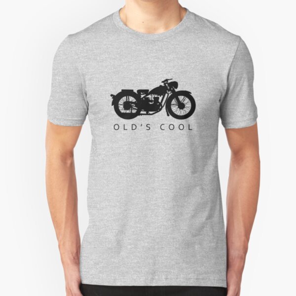 Old's Cool - Vintage Motorcycle Silhouette (Black) Slim Fit T-Shirt