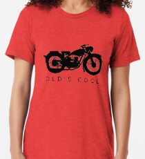 Old's Cool - Vintage Motorcycle Silhouette (Black) Tri-blend T-Shirt