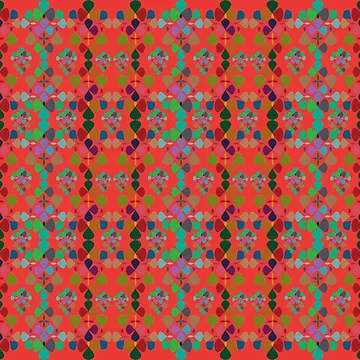Artwork thumbnail, Abstract Colorful Floral Pattern Design 6 by ClassyPatterns