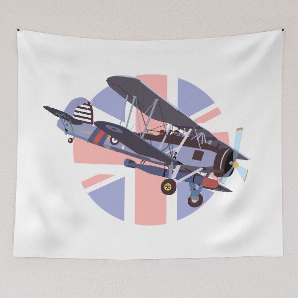 Item preview, Fairey Swordfish British Torpedo Bomber with British Flag designed and sold by NorseTech.