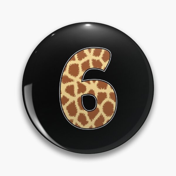 Item preview, Kid Giraffe 6th Birthday, 6 Years Old Wild Animal, Number Six Safari Zoo designed and sold by singRsong.