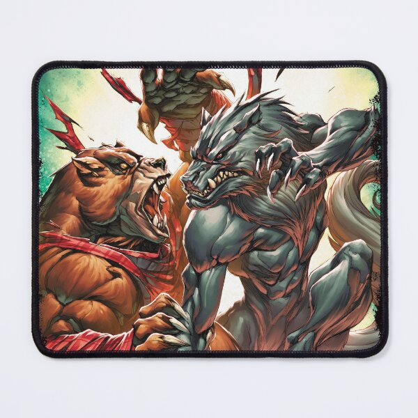 Item preview, Werebear fights a werewolf tee designed and sold by jackscomics.