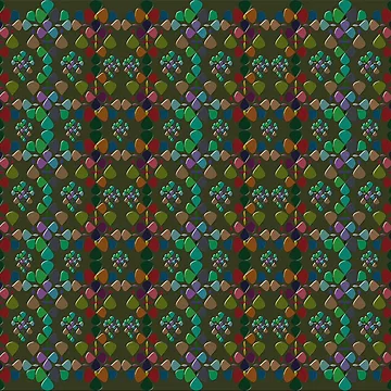Artwork thumbnail, Abstract Colorful Floral Pattern Design 7 by ClassyPatterns
