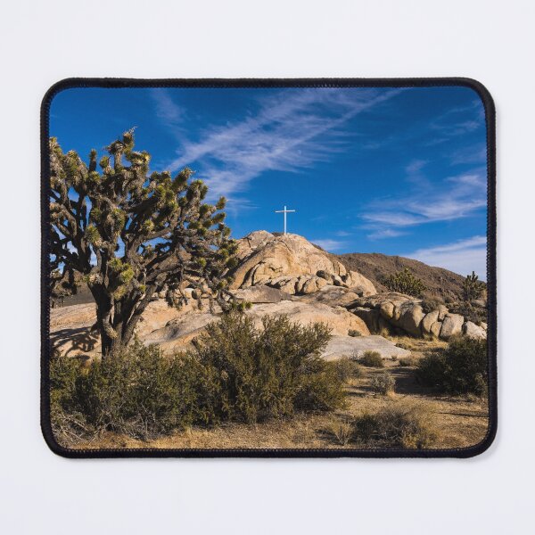 Item preview, The Mojave Memorial Cross and War Memorial near the ghost town of Cima in the Mojave National Preserve in California designed and sold by OrcaNature.