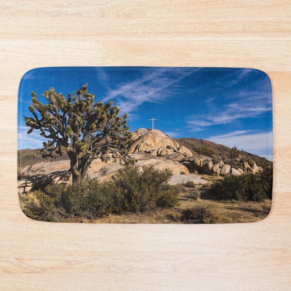 Item preview, The Mojave Memorial Cross and War Memorial near the ghost town of Cima in the Mojave National Preserve in California designed and sold by OrcaNature.
