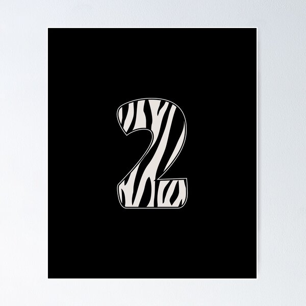 Item preview, Kid Zebra 2nd Birthday, 2 Years Old Wild Animal, Number Two Safari Zoo designed and sold by singRsong.