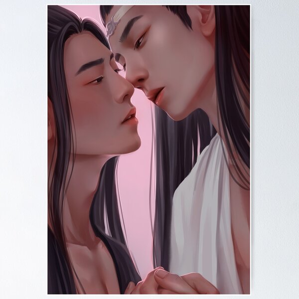  XCSL Anime Poster Mo Dao Zu Shi Wei Wuxian LAN Wangji Moon Kiss  Canvas Art Poster and Wall Art Picture Print Modern Family Bedroom Decor  Posters 16x24inch(40x60cm) : לבית ולמטבח