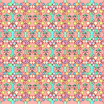 Artwork thumbnail, Abstract Colorful Floral Pattern Design 8 by ClassyPatterns