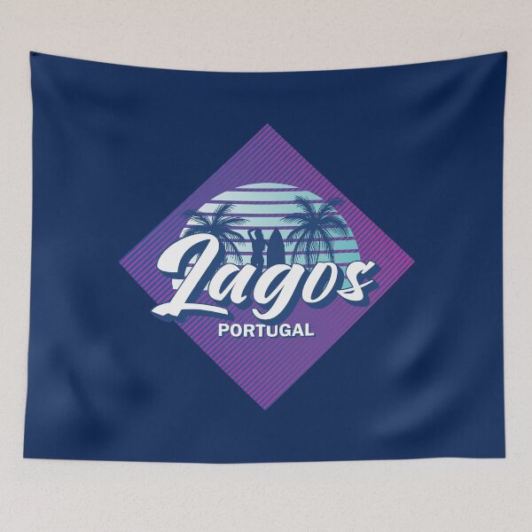 Item preview, Lagos Algarve Portugal Retro 80s Summer Surf Design designed and sold by CynthiaGraphics.