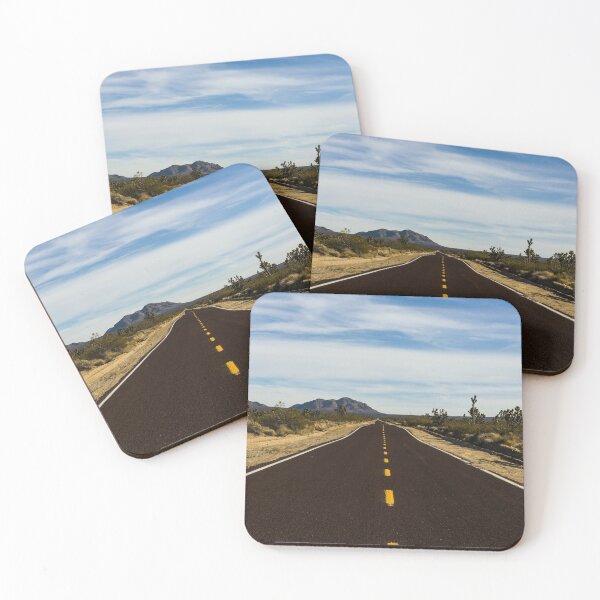 Item preview, A very long and very brown road in the Mojave National Preserve in California designed and sold by OrcaNature.