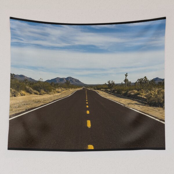 Item preview, A very long and very brown road in the Mojave National Preserve in California designed and sold by OrcaNature.
