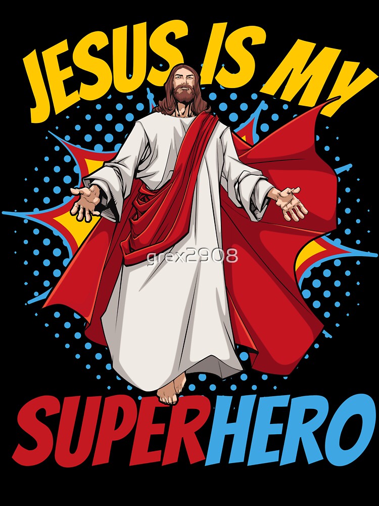 "Jesus Is My Superhero Christian Faith Comic Style" Kids T-Shirt for ...