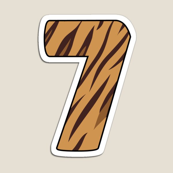 Item preview, Kid Tiger 7th Birthday, 7 Years Old Wild Animal, Number Seven Safari Zoo designed and sold by singRsong.