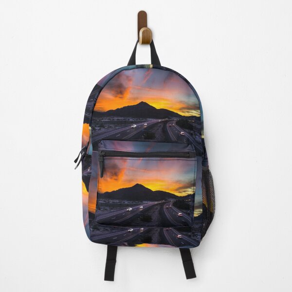 Item preview, Sunset over the Soda Mountains, and the Barstow Freeway (Interstate Highway 15) east of Baker, California designed and sold by OrcaNature.