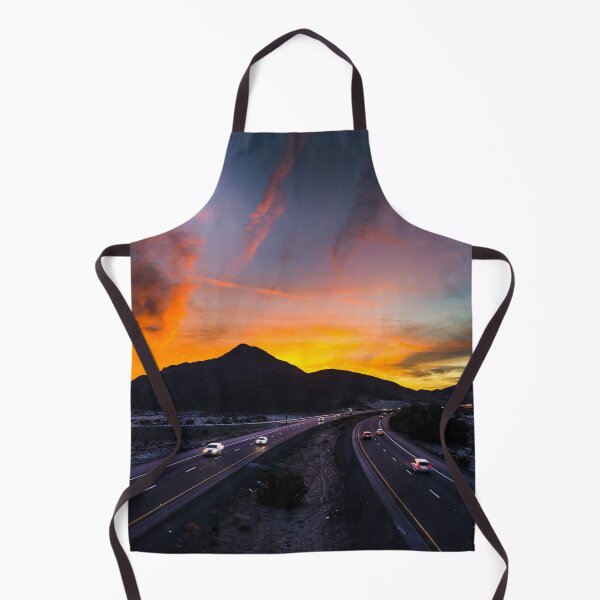 Item preview, Sunset over the Soda Mountains, and the Barstow Freeway (Interstate Highway 15) east of Baker, California designed and sold by OrcaNature.