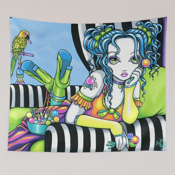 Aperçu de l'œuvre Alisha Rainbow Candy Tattoo Fairy par Myka Jelina créée et vendue par Myka Jelina.