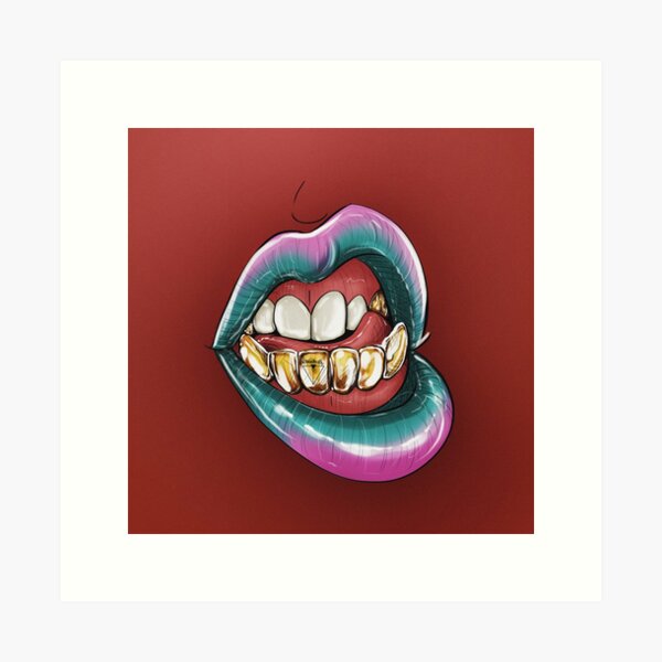 Gold Grillz Art Prints for Sale | Redbubble