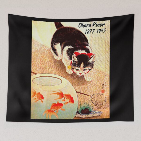 Item preview, Ohara Koson- Vintage artist- Watch the cat designed and sold by Goblinkind Publications.