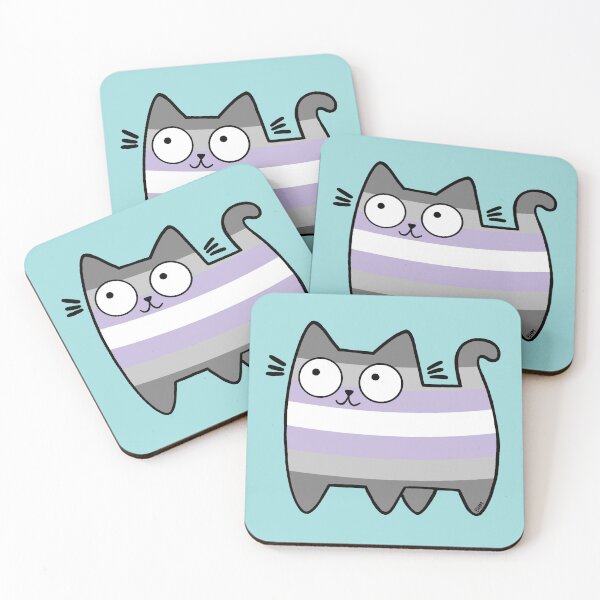 Item preview, Deminonbinary Pride Cat designed and sold by SamHoweMeow.