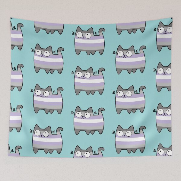 Item preview, Deminonbinary Pride Cat designed and sold by SamHoweMeow.