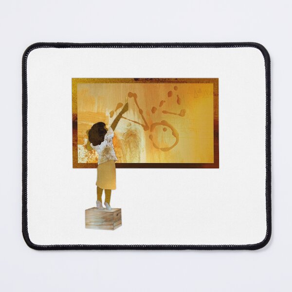 Item preview, Girl writing on gold chalkboard designed and sold by Nia Alexander.