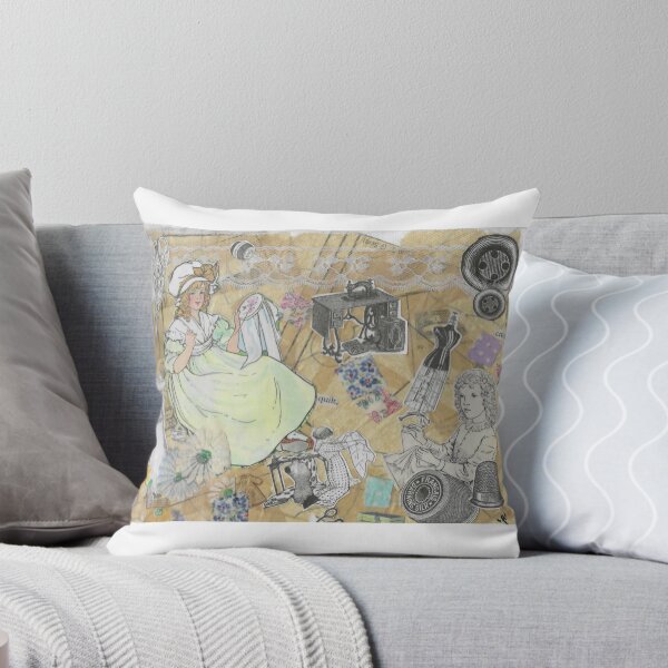 Item preview, Sewing Circle Vintage Image Collage designed and sold by CreativeInkling.