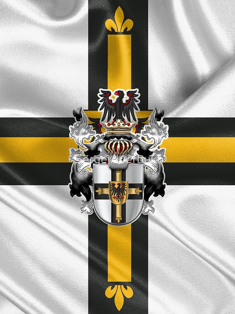 Teutonic Order Coat Of Arms Over Flag T Shirt By Captain7 Redbubble   Flat,750x1000,075,t.u1 