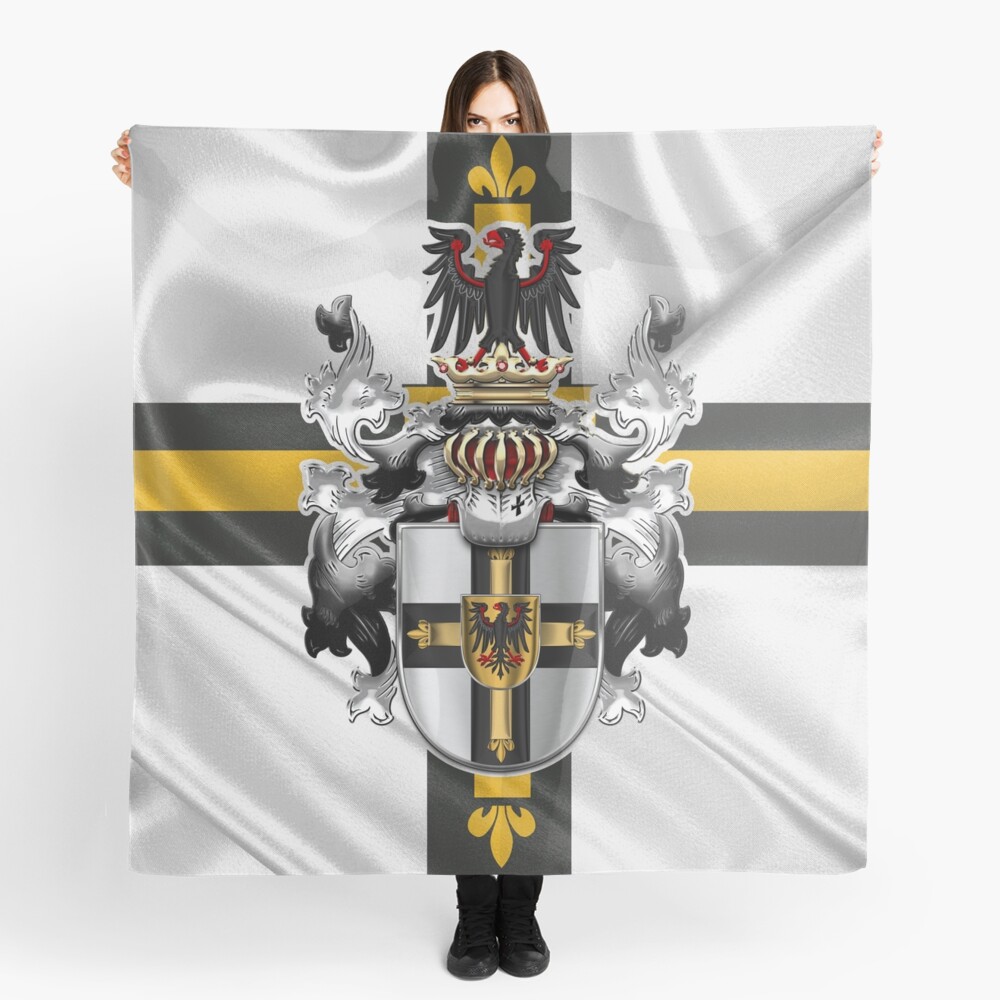 Teutonic Order Coat Of Arms Over Flag Scarf By Captain7 Redbubble   Scarf,x1050 Pad,1000x1000,f8f8f8.u5 