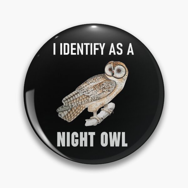 Item preview, Funny Anti Morning Person I Identify As A Night Owl designed and sold by StudioTina.