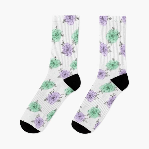 Item preview, Green and Purple Floral Pattern designed and sold by princesssomo21.