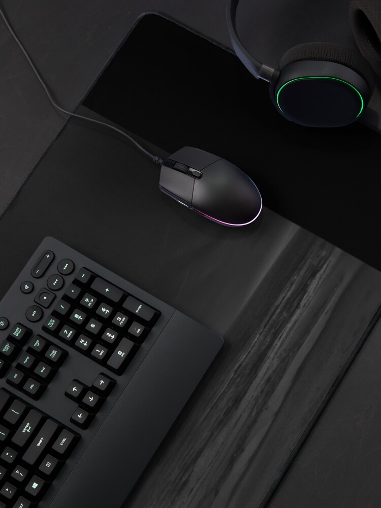 Thumbnail 4 of 5, Mouse Pad, Surfside Black & White designed and sold by kinkatstyle.