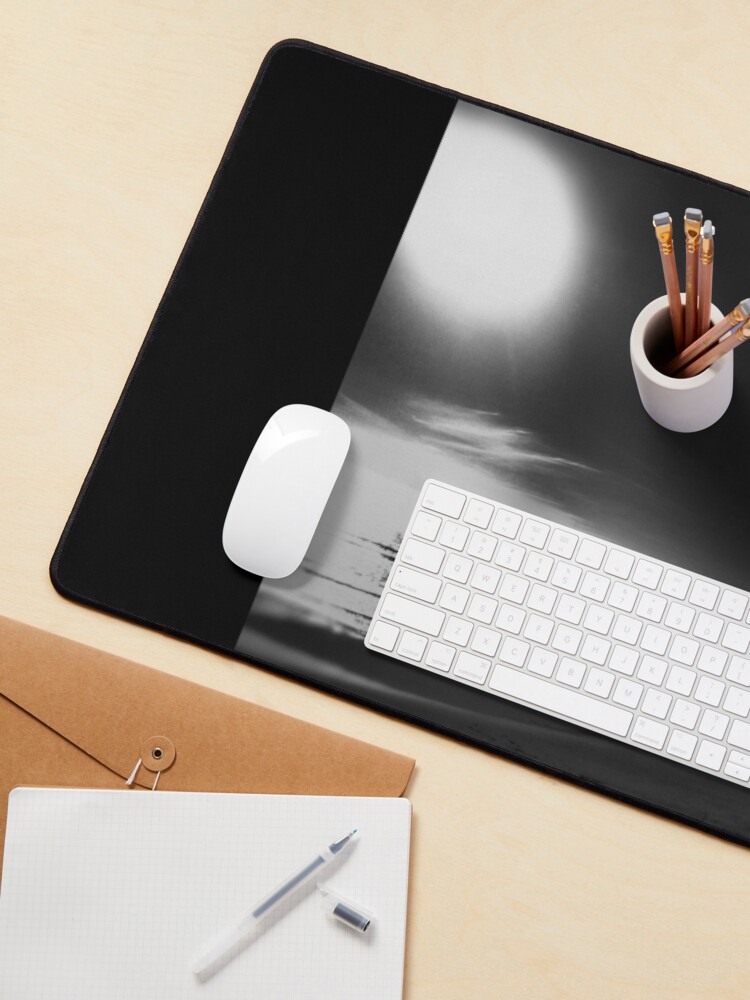 Thumbnail 3 of 5, Mouse Pad, Surfside Black & White designed and sold by kinkatstyle.