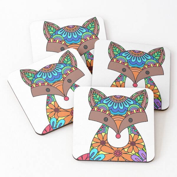 Item preview, Colorful mandala fox designed and sold by THE MNM.