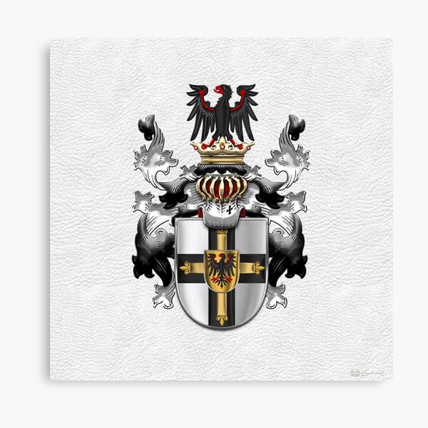 Item preview, Teutonic Order - Coat of Arms over White Leather designed and sold by Serge Averbukh Art Studio.