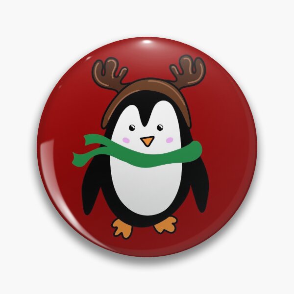 Item preview, Festive Christmas Holiday Penguin with Reindeer Antlers, made by EndlessEmporium designed and sold by EndlessEmporium.