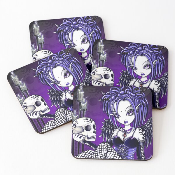 Item preview, Gabriella Gothic Tattoo Skull Angel Fae by Myka Jelina designed and sold by Myka Jelina.