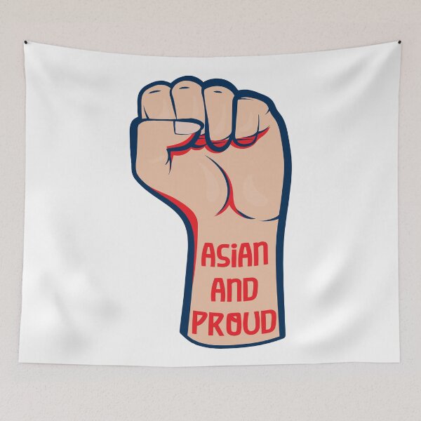 Item preview, Proud To Be Asian Stop Discrimination Love Not Hate designed and sold by StickerbashCo.