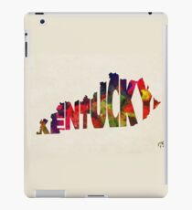 Kentucky typografische Aquarell Karte iPad-Hülle & Klebefolie