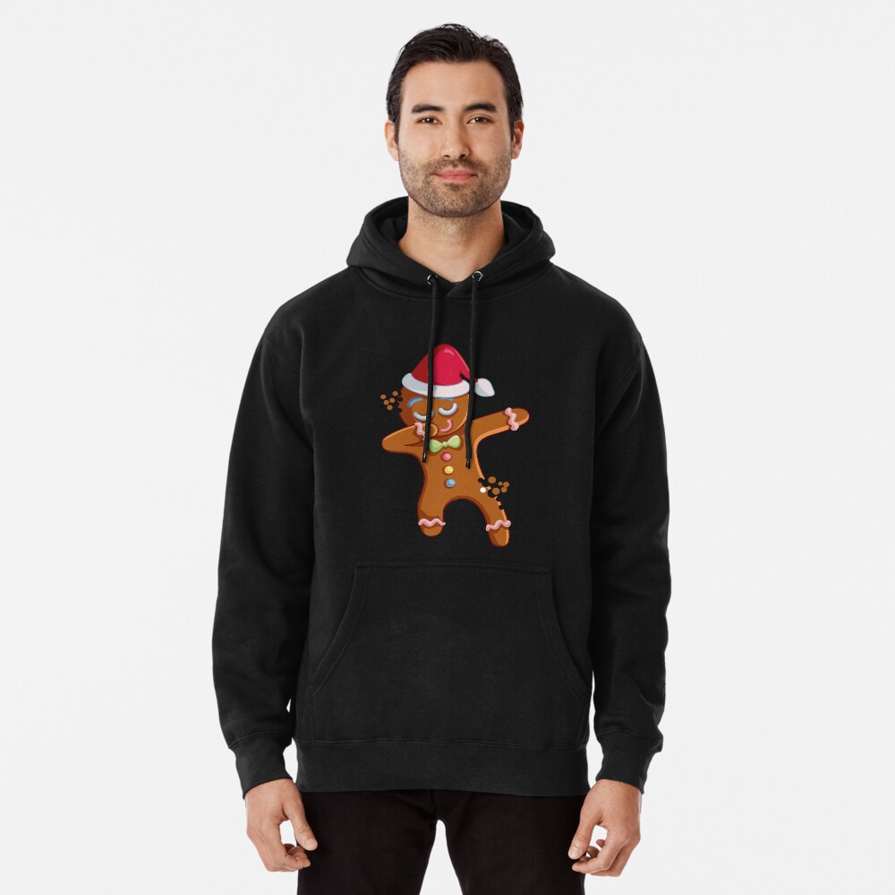 Discover Dabbing Gingerbread Funny Gingerbread With Xmas Hat Hoodie