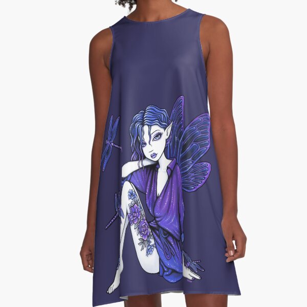 Item preview, Cassie Purple Blue Dragonfly Fairy designed and sold by Myka Jelina.