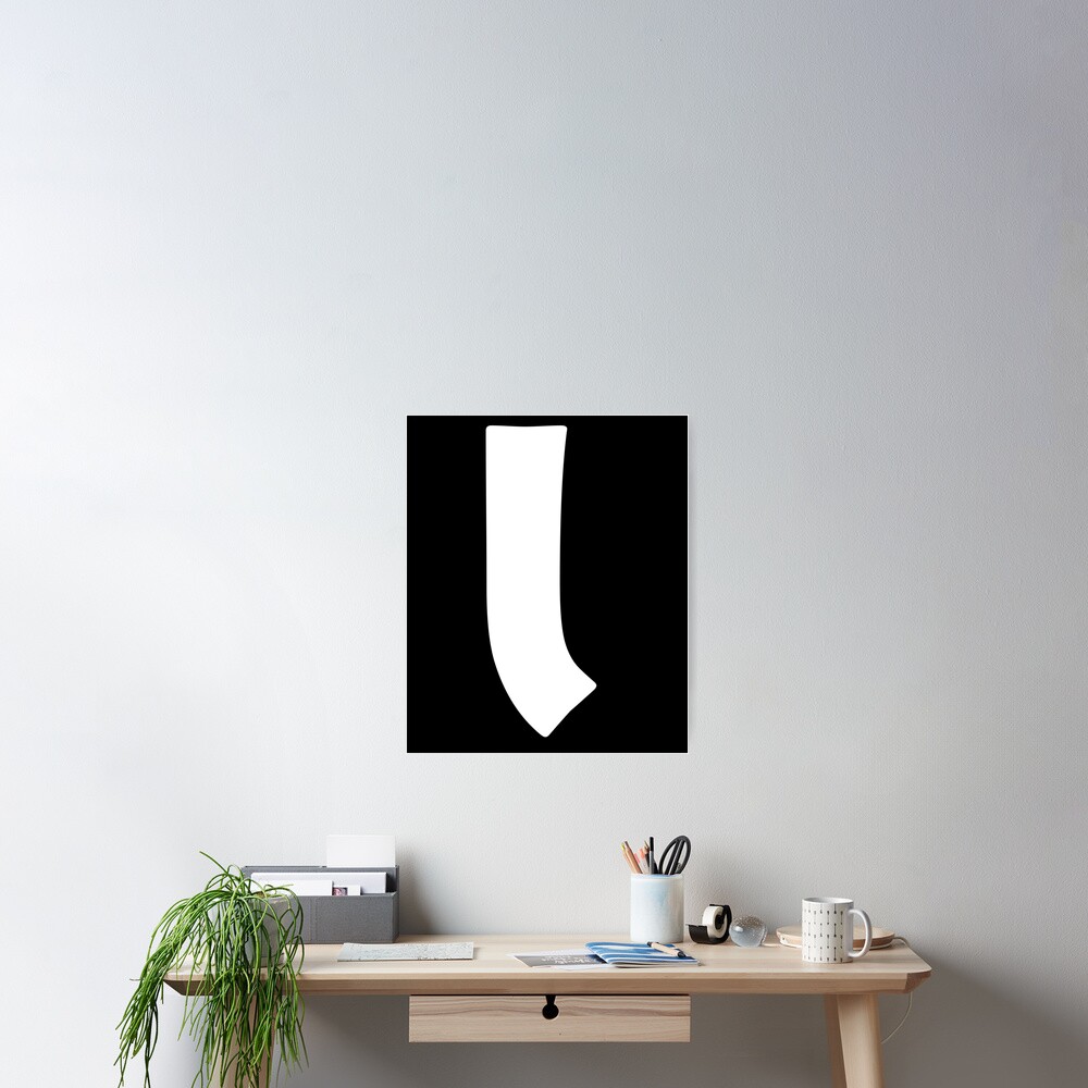 "Backwards Letter J" Poster for Sale by WellMerch Redbubble
