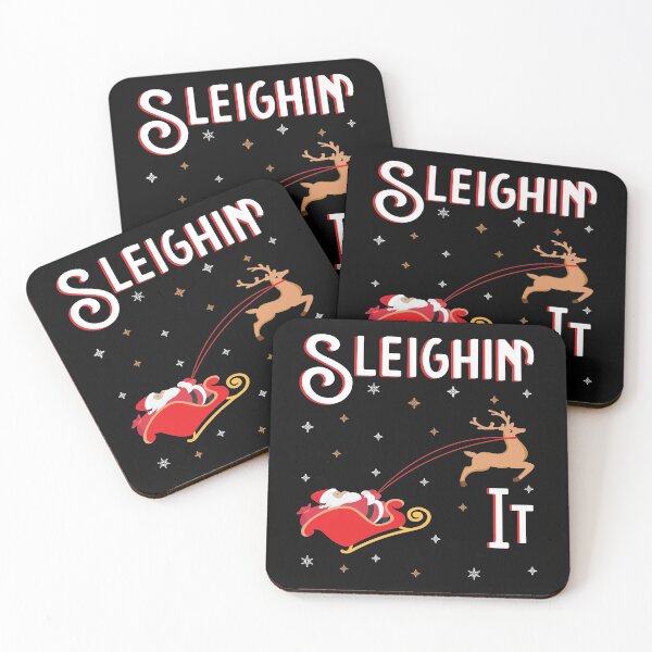 Item preview, Sleighin It Funny Christmas Santa Claus Sleigh designed and sold by Gifty Rifty.