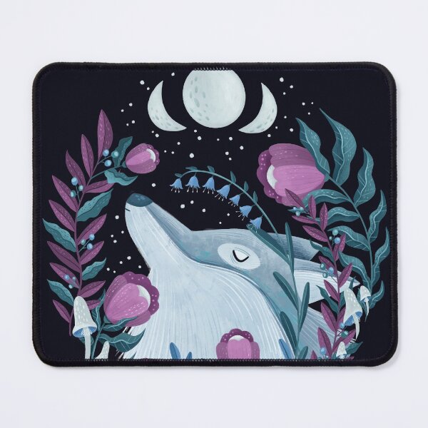 Item preview, Beautiful Wolf in Flowers designed and sold by AnnBelik.