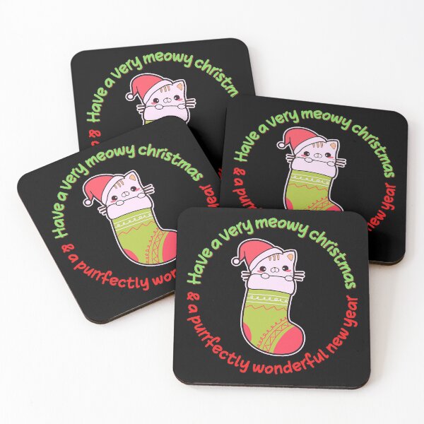 Item preview, Have a very meowy Christmas and a purrfectly wonderful New Year designed and sold by Scribblehound.
