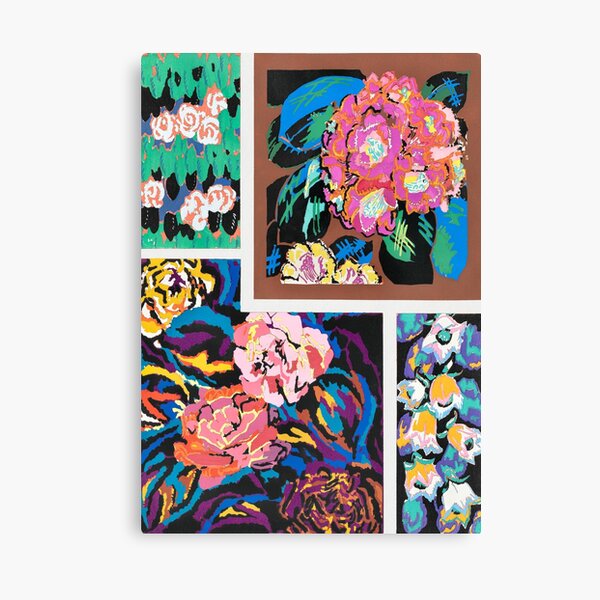Art Deco Floral Pattern Canvas Print
