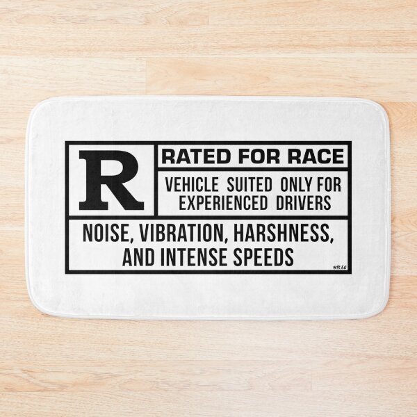 Item preview, Rated R For Race - White/Black designed and sold by TswizzleEG.