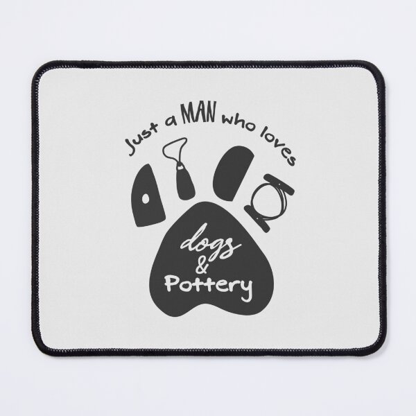 Item preview, Man who likes dogs and pottery designed and sold by Teequeque.