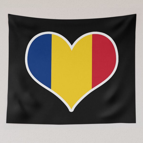 Item preview, Romania Flag Heart designed and sold by PKHalford.