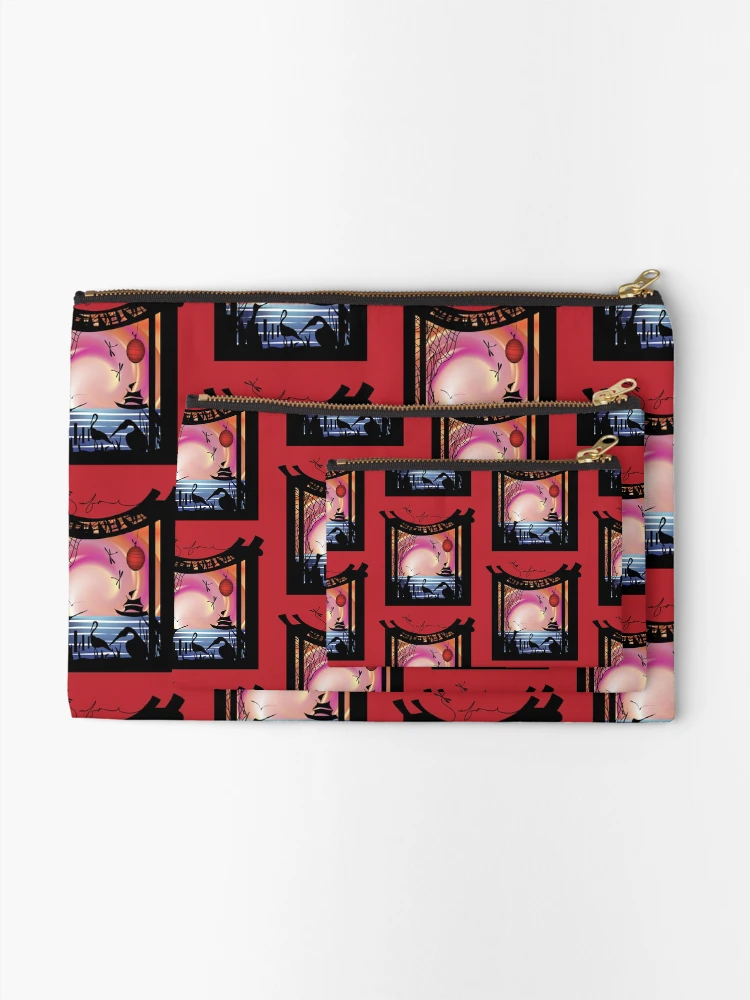 Aperçu 2 sur 4. Pochette avec l'œuvre Pagode Rouge créée et vendue par InfinitePathArt.