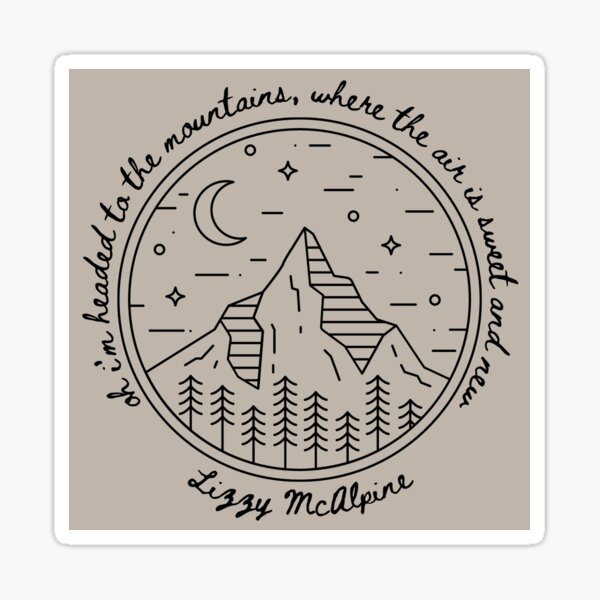 Lizzy McAlpine "To the Mountains" Sticker